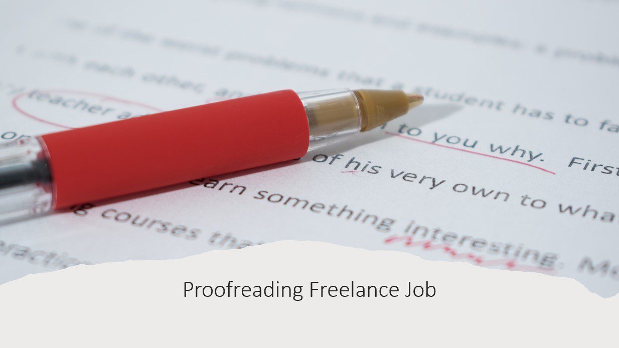 proofreading freelance job